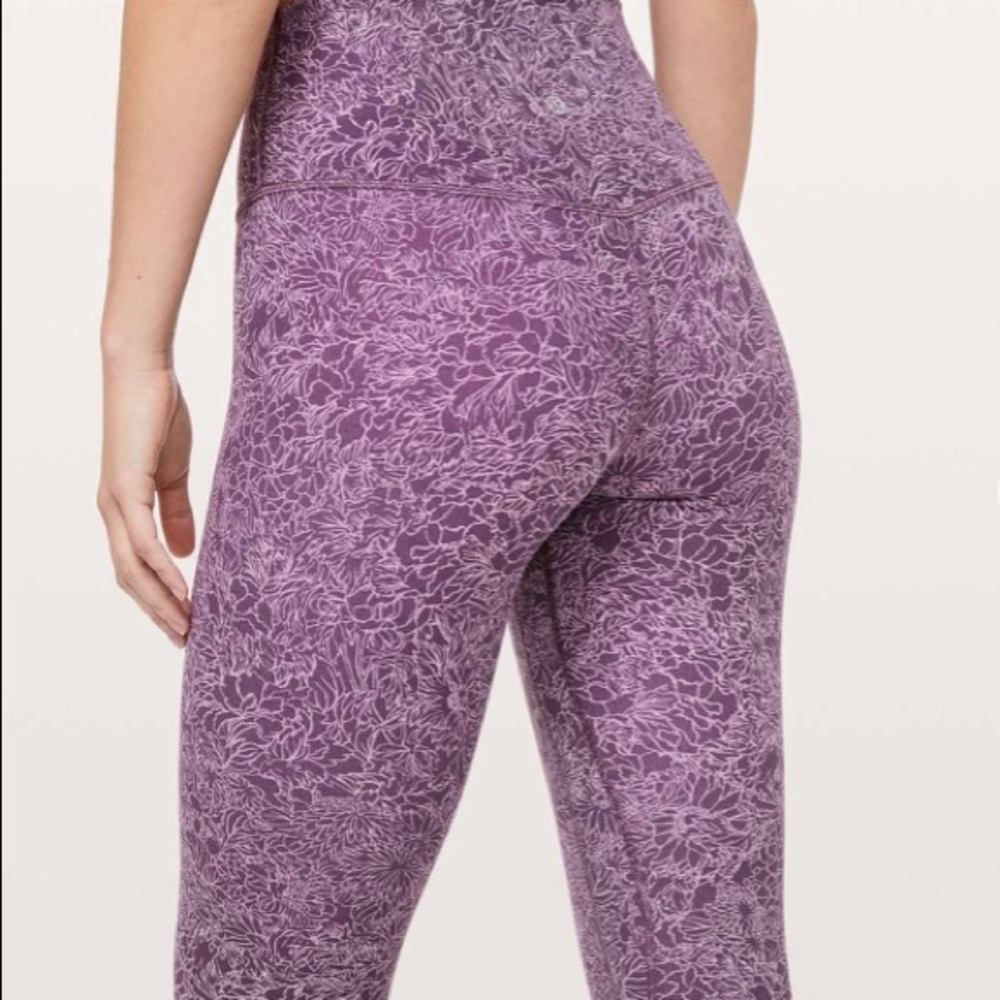 Lululemon Athletica Purple Floral Leggings